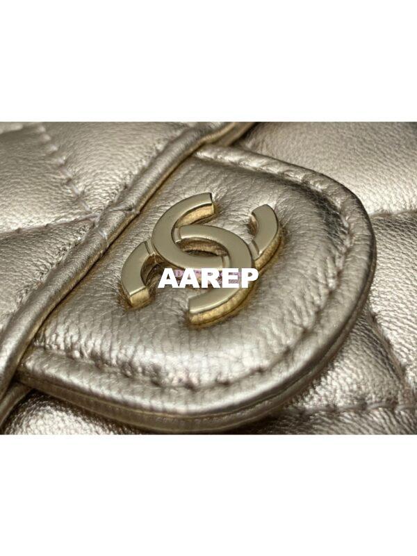 Replica Chanel Classic Belt Bag Metallic Lambskin Gold AP1983 4