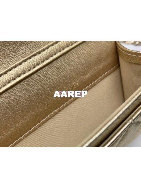 Replica Chanel Classic Belt Bag Metallic Lambskin Gold AP1983 7