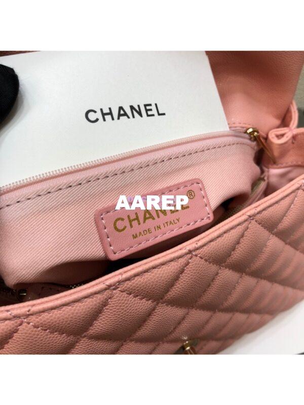 Replica Chanel Coco Grained Calfskin Flap Bag with Shining Gold Hardware 92990 92991 Light Pink 16