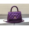 Replica Chanel Mini Coco Handle Bag in Grained Calfskin with Shining Gold Hardware AS2215 Light Pink 2