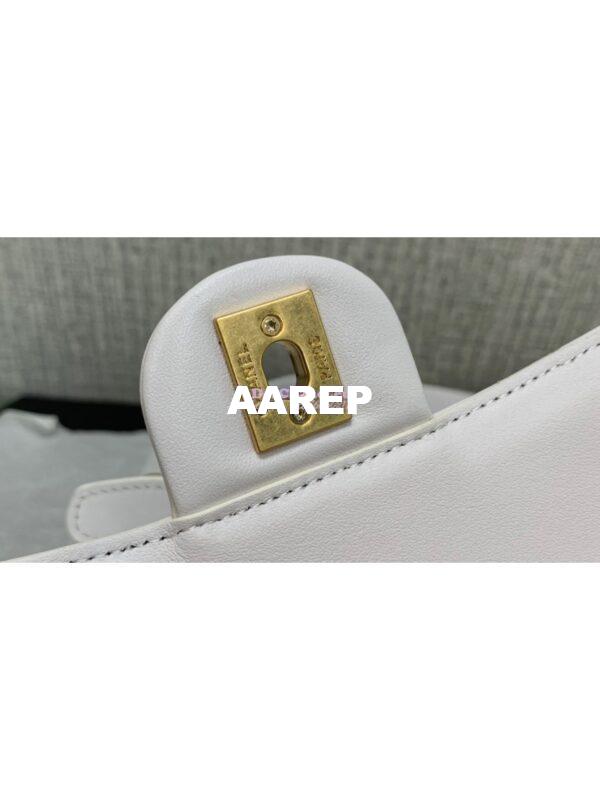 Replica Chanel Mini Round Messenger Bag in White Calfskin AS2484 8