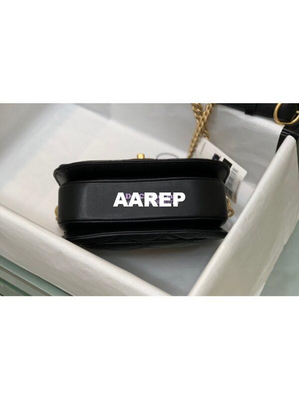 Replica Chanel Mini Round Messenger Bag in Black Calfskin AS2484 8