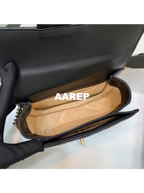 Replica Chanel Mini Round Messenger Bag in Black Calfskin AS2484 10