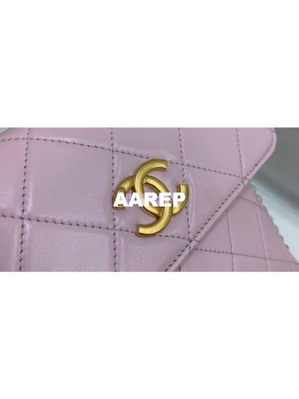 Replica Chanel Small Hobo Bag with Pearl Chain AS2503 Light Pink 4
