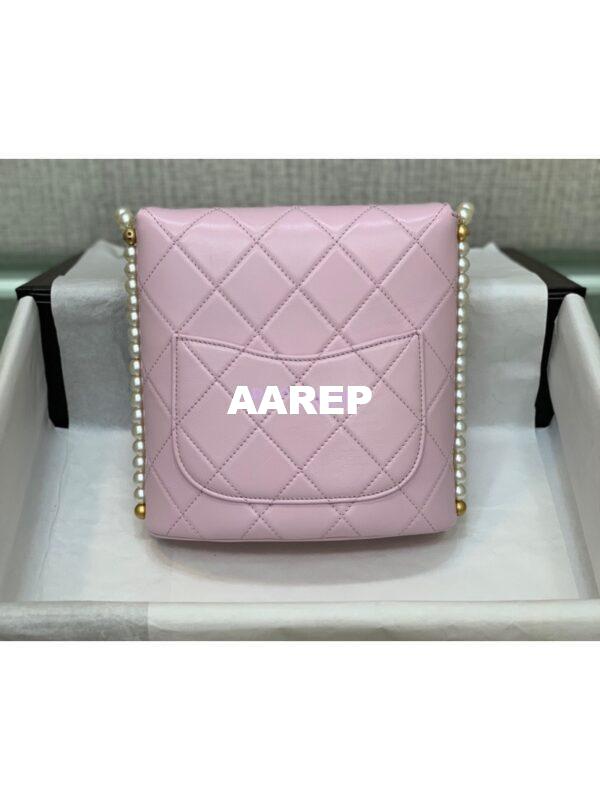 Replica Chanel Small Hobo Bag with Pearl Chain AS2503 Light Pink 5