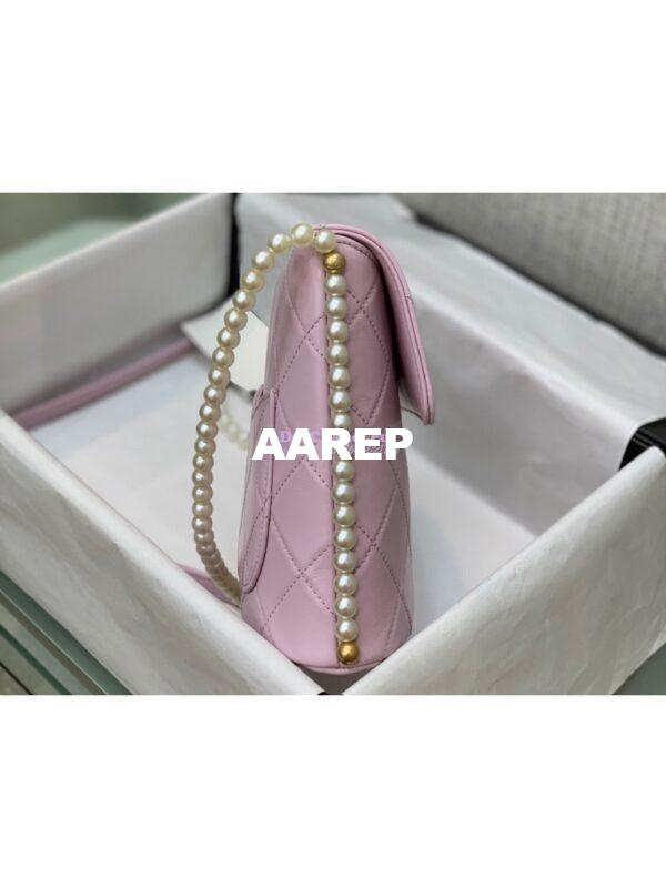 Replica Chanel Small Hobo Bag with Pearl Chain AS2503 Light Pink 6