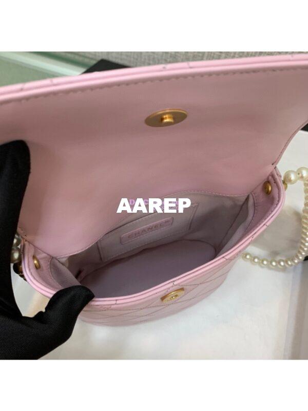 Replica Chanel Small Hobo Bag with Pearl Chain AS2503 Light Pink 8
