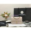 Replica Chanel Quilted Mini Classic Flap CF Bag 20cm in Iridescent Lambskin White 2