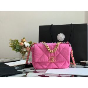 Replica Chanel 19 Flap Bag AS1160 AS1161 Denim Pink