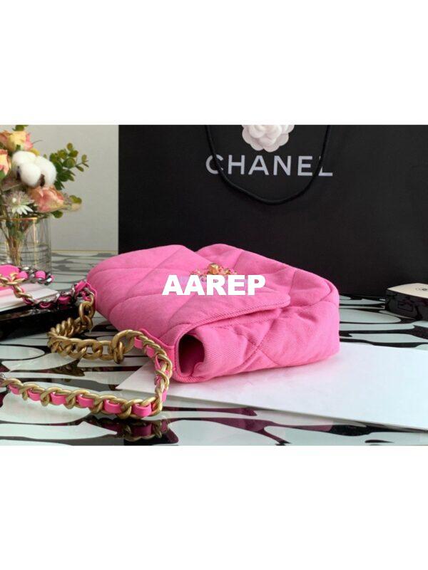 Replica Chanel 19 Flap Bag AS1160 AS1161 Denim Pink 2