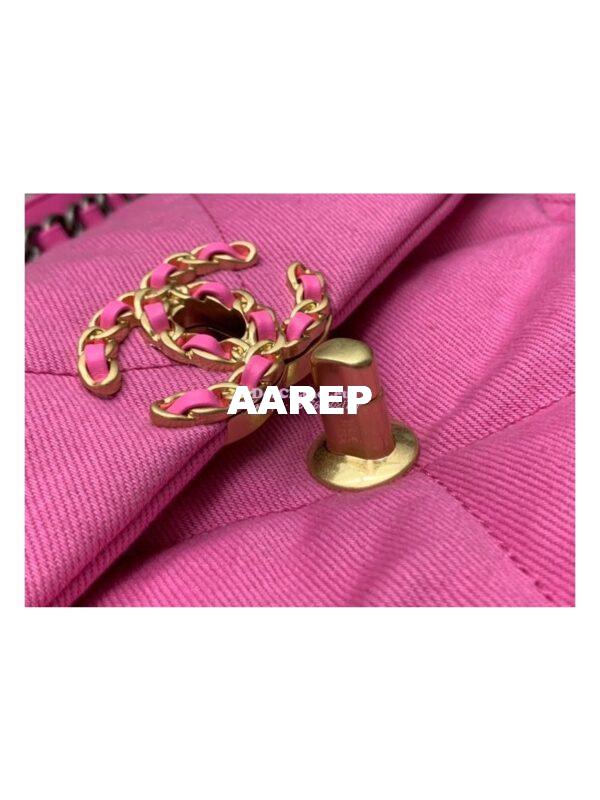 Replica Chanel 19 Flap Bag AS1160 AS1161 Denim Pink 3