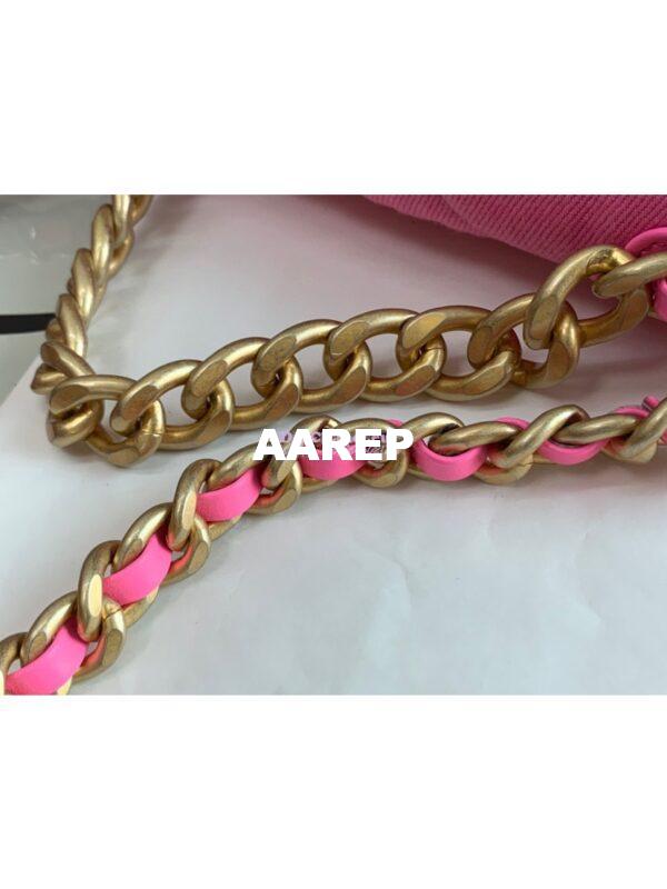 Replica Chanel 19 Flap Bag AS1160 AS1161 Denim Pink 4