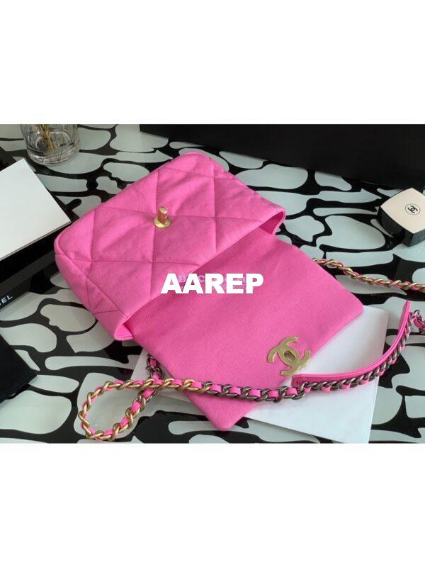 Replica Chanel 19 Flap Bag AS1160 AS1161 Denim Pink 5