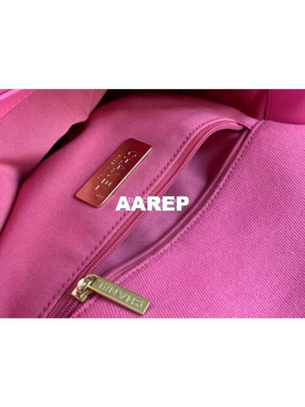 Replica Chanel 19 Flap Bag AS1160 AS1161 Denim Pink 6