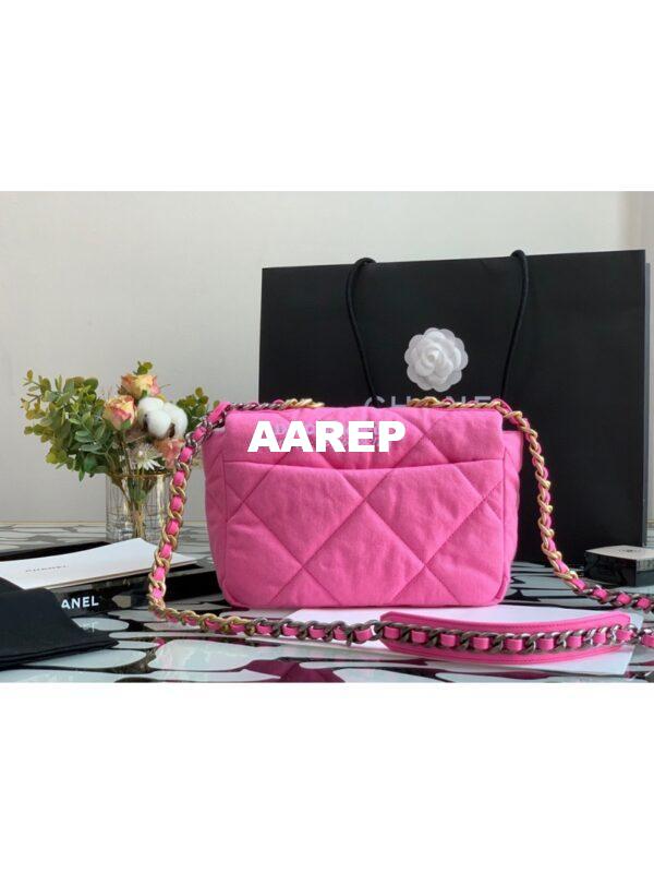 Replica Chanel 19 Flap Bag AS1160 AS1161 Denim Pink 7