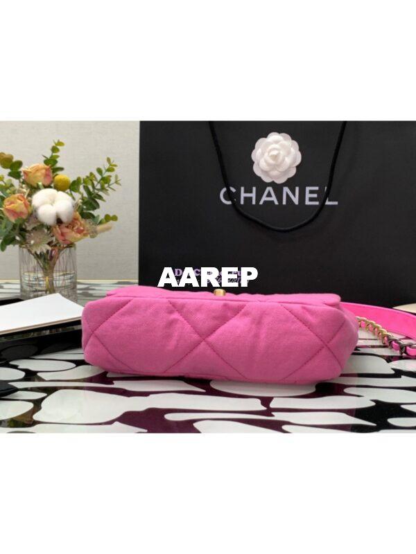 Replica Chanel 19 Flap Bag AS1160 AS1161 Denim Pink 8