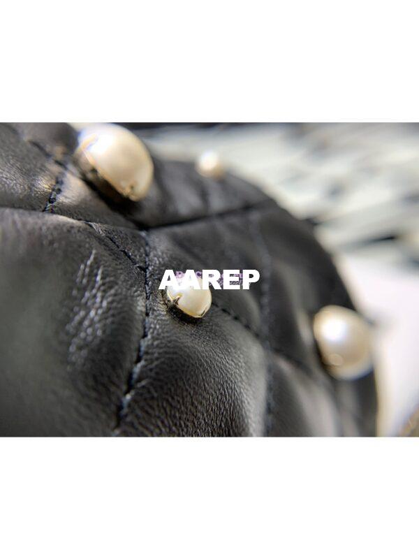 Replica Chanel Lambskin Mini Drawstring Bag AS2518 Black 5