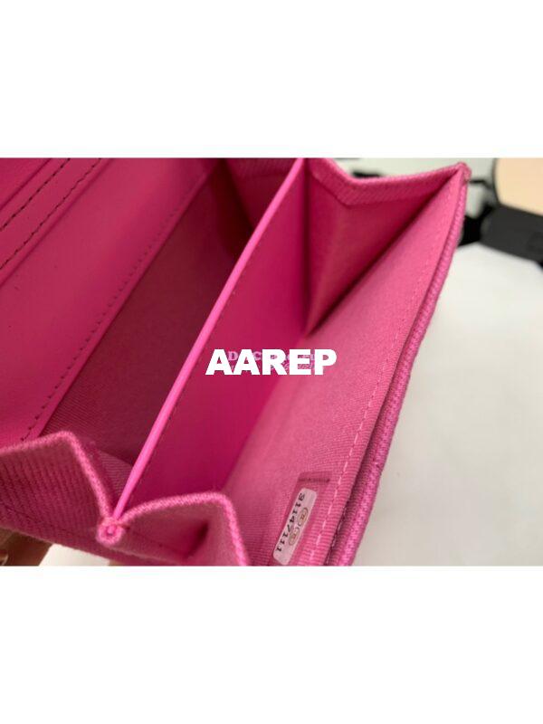 Replica Chanel 19 Flap Coin Purse With Chain AP1787 in Pink Denim 10