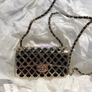 Replica Chanel Mini Evening Bag 24K Gold Plated AS2535