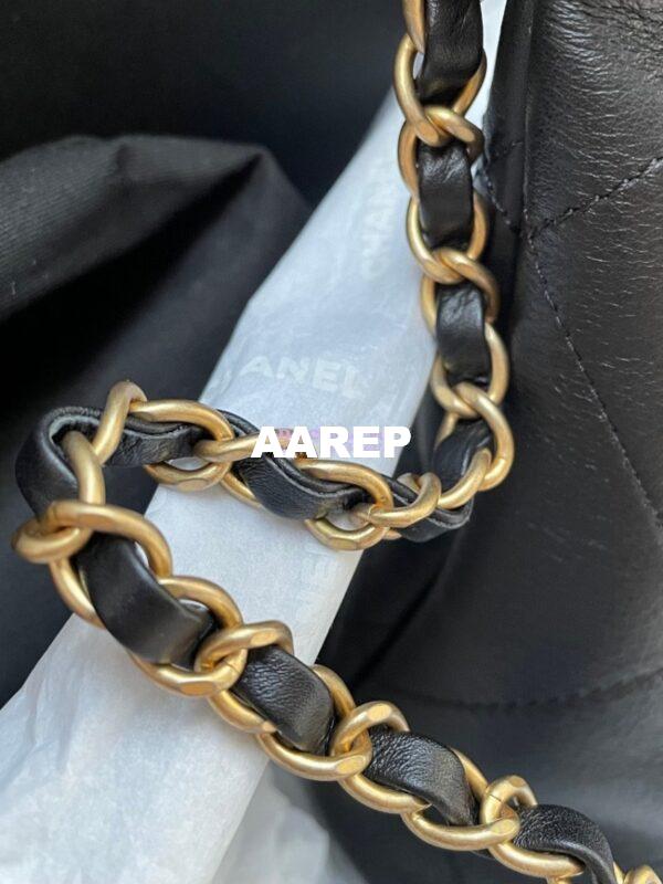Replica Chanel Small Shopping Bag Calfskin AS2374 Black 6