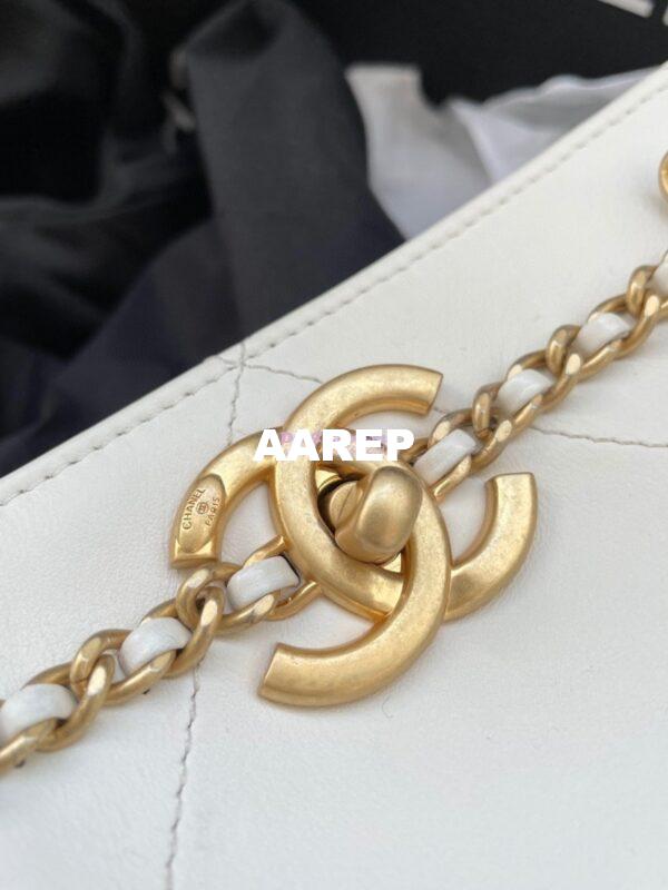 Replica Chanel Small Shopping Bag Calfskin AS2374 White 3