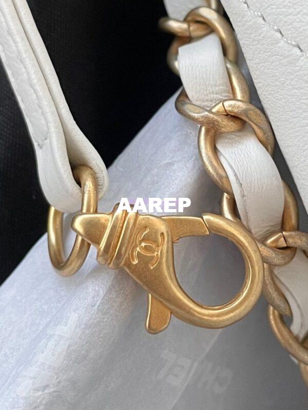 Replica Chanel Small Shopping Bag Calfskin AS2374 White 5