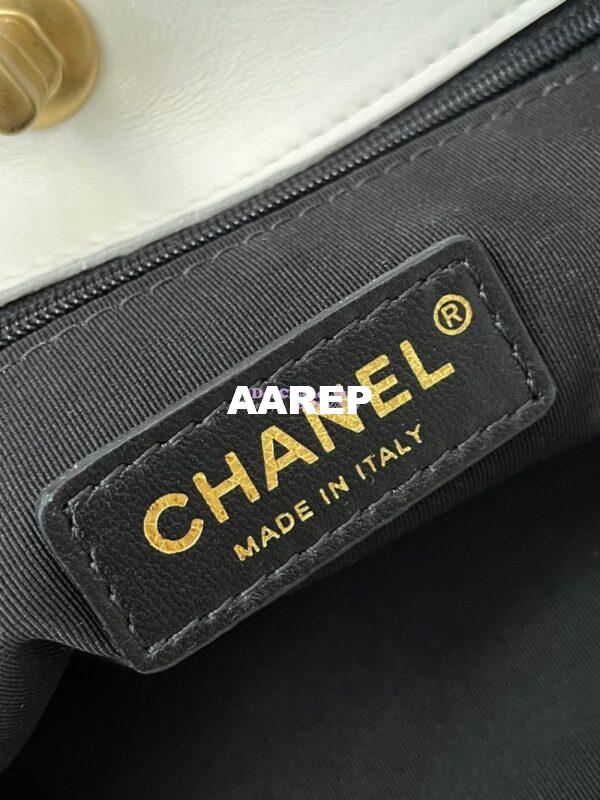 Replica Chanel Small Shopping Bag Calfskin AS2374 White 8