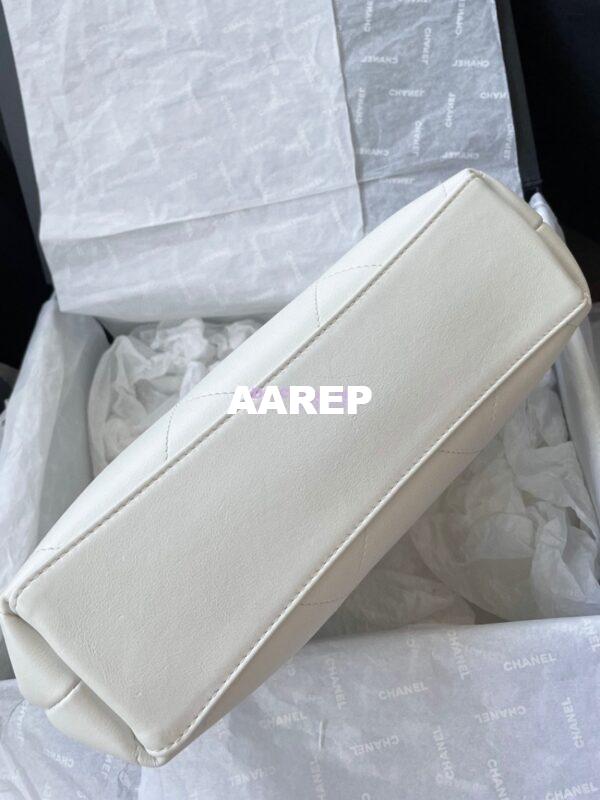 Replica Chanel Small Shopping Bag Calfskin AS2374 White 10