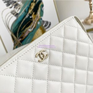 Replica Chanel Coco Charms Pouch in Lambskin AP1957 White 2