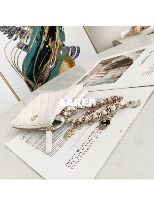Replica Chanel Coco Charms Pouch in Lambskin AP1957 White 5