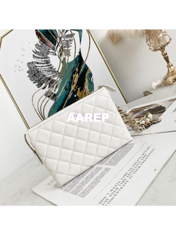 Replica Chanel Coco Charms Pouch in Lambskin AP1957 White 11
