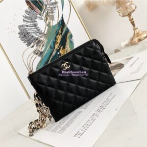 Replica Chanel Coco Charms Pouch in Lambskin AP1957 Black