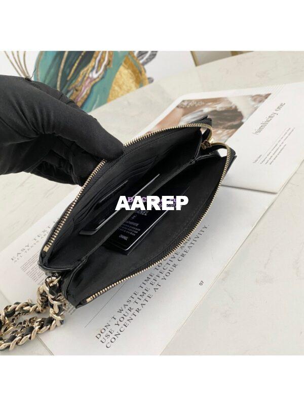 Replica Chanel Coco Charms Pouch in Lambskin AP1957 Black 6