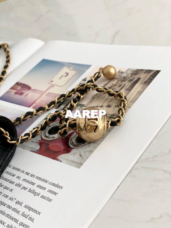 Replica Chanel Lambskin Chain Clutch With Charm AP1628 Black 7