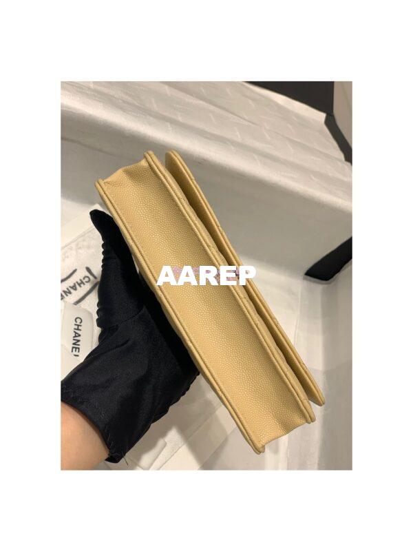 Replica Chanel New Magnetic Caviar Wallet On Chain WOC Beige Bag 33814 7