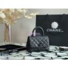 Replica Chanel Mini Coco Handle Bag in Black Velvet with Strass Hardware AS2215 2