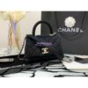 Replica Chanel Mini Coco Handle Bag in Grained Calfskin with Shining Gold Hardware AS2215 Yellow 2