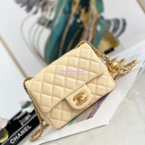 Replica Chanel Lambskin Flap Bag AS1786 Yellow 2