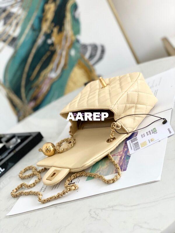 Replica Chanel Lambskin Flap Bag AS1786 Yellow 6