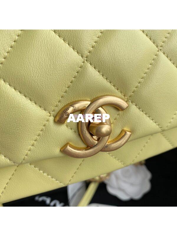 Replica Chanel Shiny Lambskin Leather Entwined Chain Bag AS2387 Yellow 5