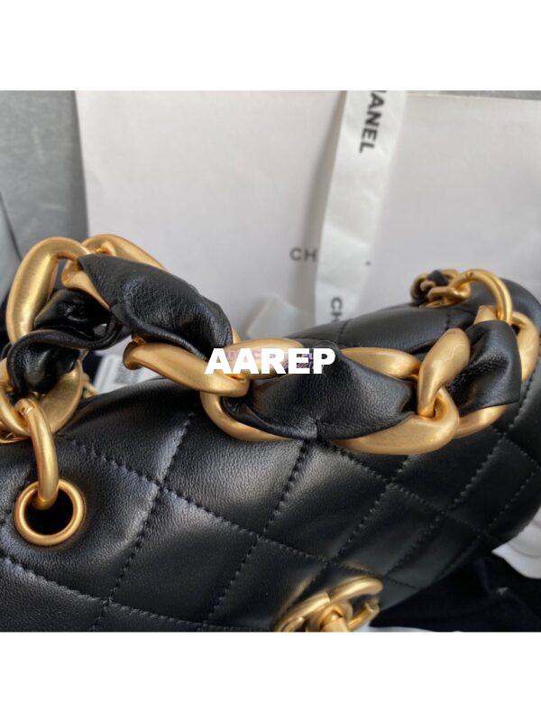 Replica Chanel Shiny Lambskin Leather Entwined Chain Bag AS2387 Black 6