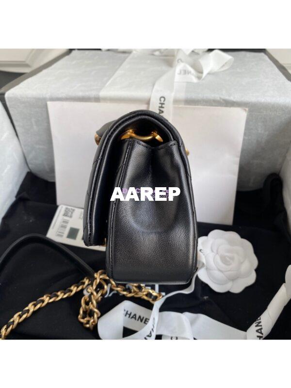 Replica Chanel Shiny Lambskin Leather Entwined Chain Bag AS2387 Black 7