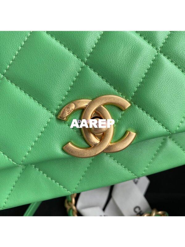 Replica Chanel Shiny Lambskin Leather Entwined Chain Bag AS2387 Green 3