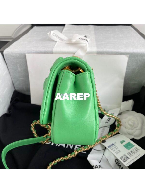 Replica Chanel Shiny Lambskin Leather Entwined Chain Bag AS2387 Green 5
