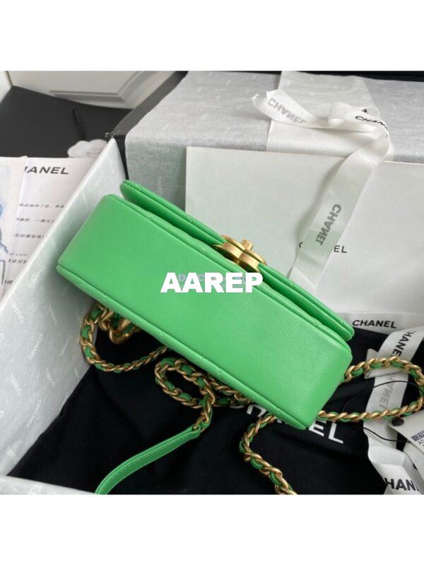 Replica Chanel Shiny Lambskin Leather Entwined Chain Bag AS2387 Green 9