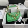 Replica Chanel Shiny Lambskin Leather Entwined Chain Bag AS2387 Green