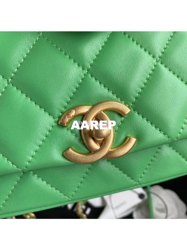 Replica Chanel Shiny Lambskin Leather Entwined Chain Bag AS2388 Green 5