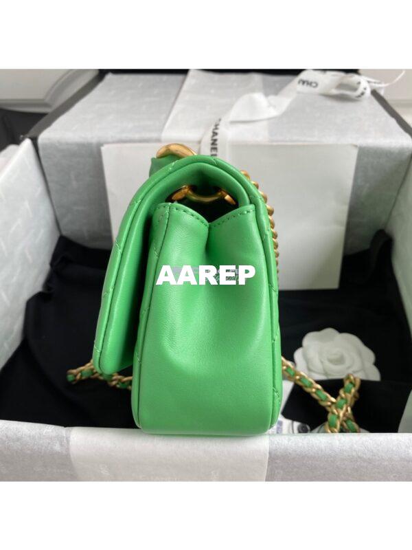 Replica Chanel Shiny Lambskin Leather Entwined Chain Bag AS2388 Green 6