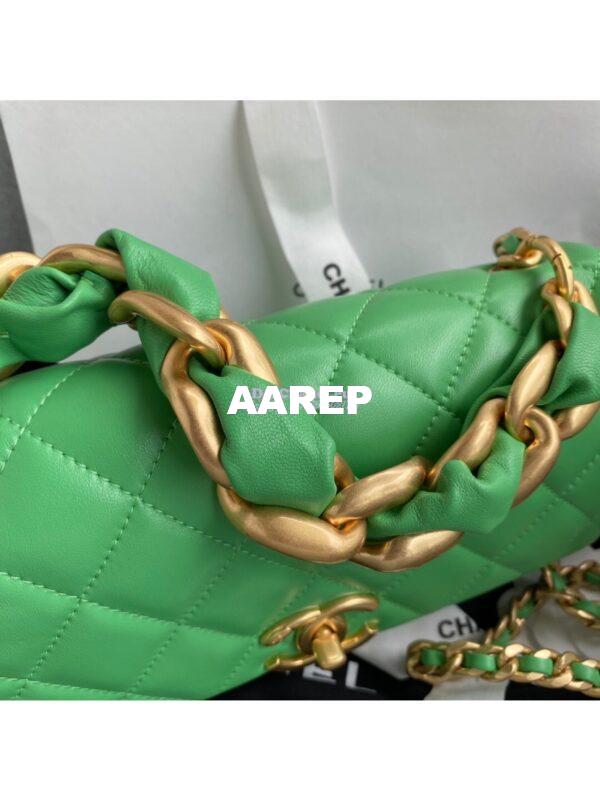 Replica Chanel Shiny Lambskin Leather Entwined Chain Bag AS2388 Green 7