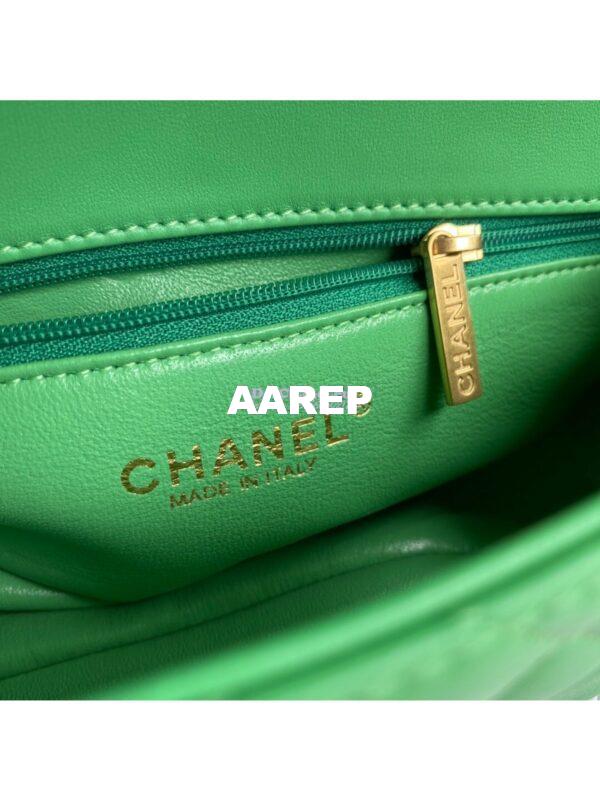 Replica Chanel Shiny Lambskin Leather Entwined Chain Bag AS2388 Green 10